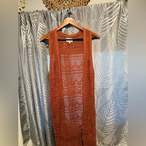 Freshman Terracotta Crochet Top